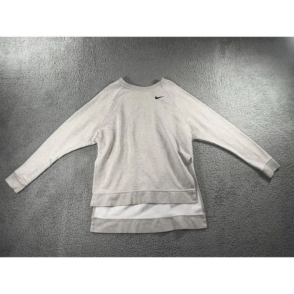 Nike Sweatshirt Women Small Swoosh Logo Tunic‎ Pullover Pocket Long Sleeve